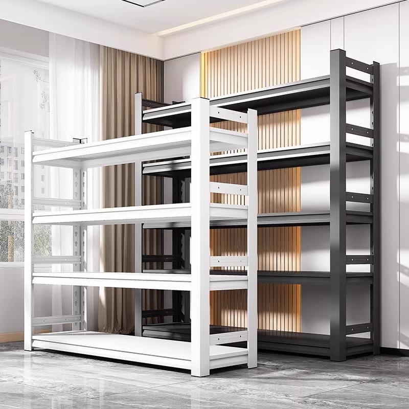 黑色双面围栏货架置物架组合铁架阳台储物架地下室多层仓储展示架