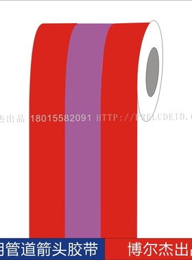 IO 船用辅色色环胶带pry wter喷水 管道标识色环贴纸