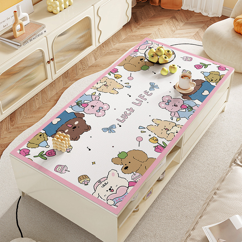 米迪莎客厅茶几桌垫防水防油防烫桌垫高级感桌面保护垫茶几遮盖布