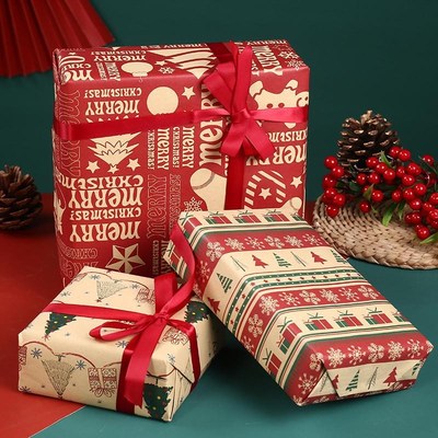 10Pcs 70xf50cm Christmas wrapping paper Decoration Gift Wrap
