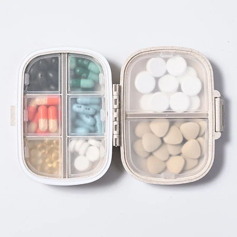 8 Grids Organizer Container For Tablets TraveQl Pill Box Wit