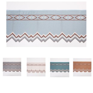 促销圈圈麻提窗帘布幔头帘头窗幔飘窗儿童撞色免打孔自粘式