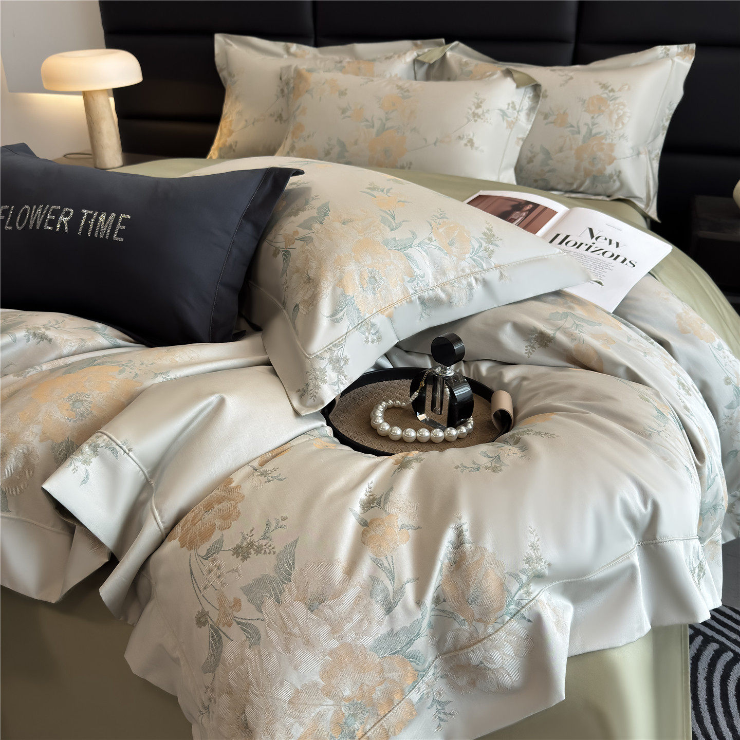 高端A类120支天丝棉四件套色织柔软亲肤四季通用床品提花贡缎被套,床上用品,床品套件/四件套/多件套,淘宝优惠券,粉丝福利购,淘宝优惠卷