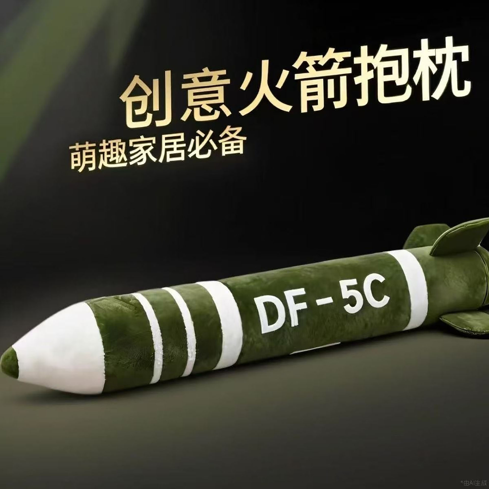 东风5C导弹玩偶毛绒玩具安全感长条夹腿抱枕DF6颈枕送女朋友儿童