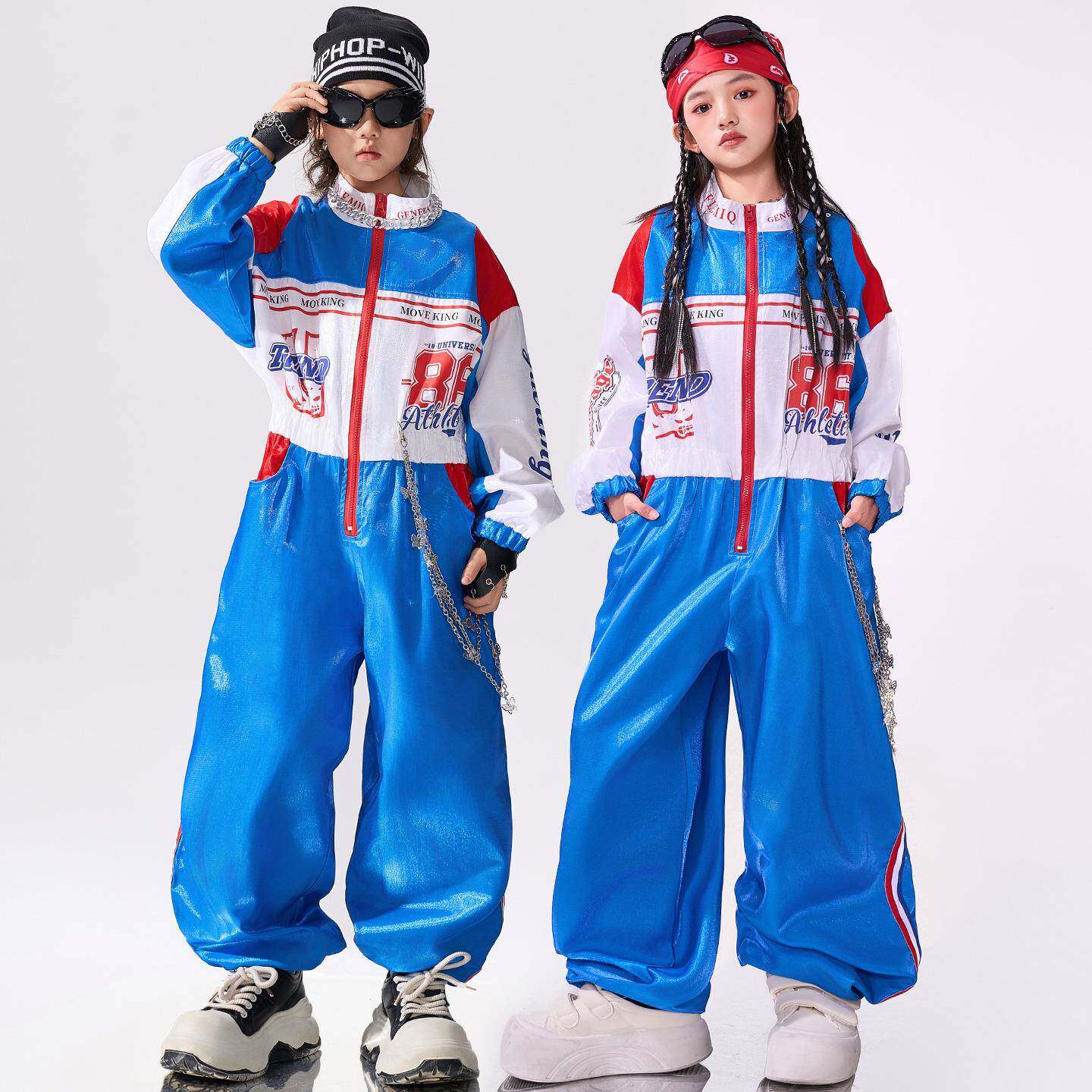 儿童街舞潮服男童hiphop嘻哈风女童炸街酷帅套装演出服少儿架子鼓