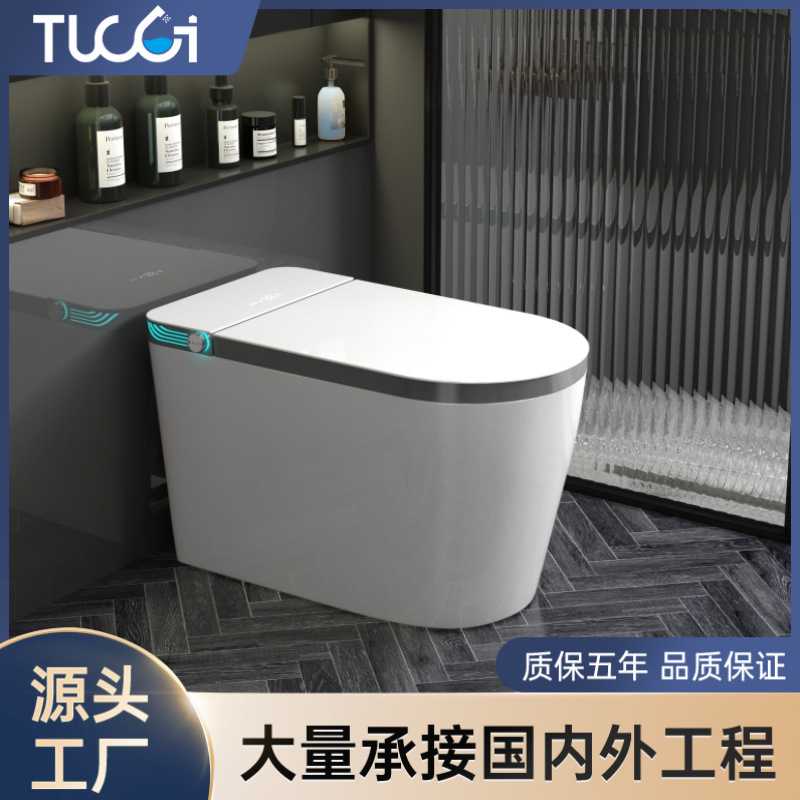 现代简约智能马桶全自动一体式卫生间无水压限制虹吸即热式坐便器