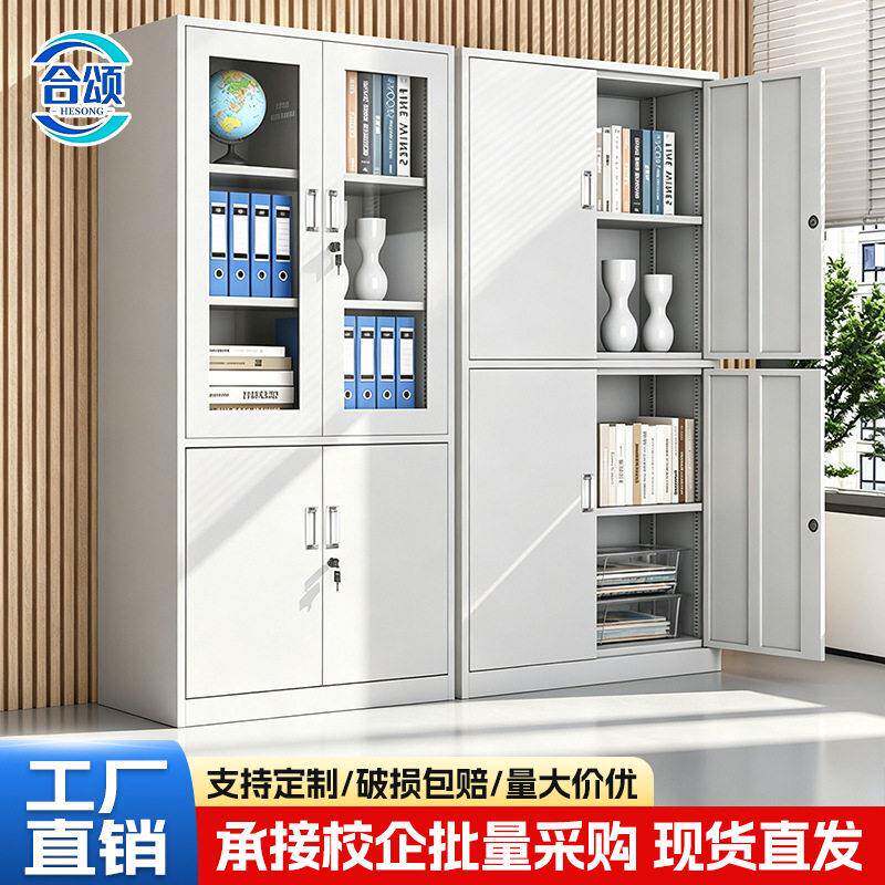 钢制文件柜公室资料柜财务凭证柜带锁档案柜a4收纳柜铁皮柜厂家