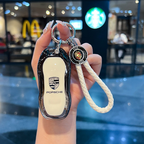适用新款保时捷macan ev车钥匙套25款保时捷macan ev壳新能源包扣