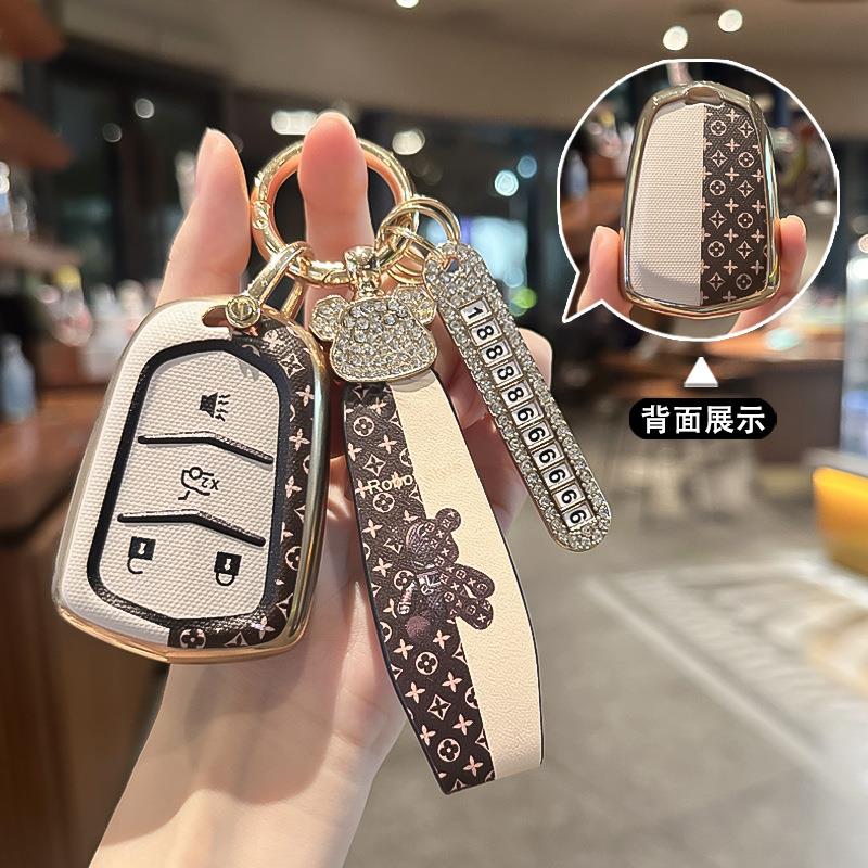 适用凯迪拉克钥匙套xt5 xt4 ct5 ct6 xt6汽车ct4包srx扣atsl壳xts