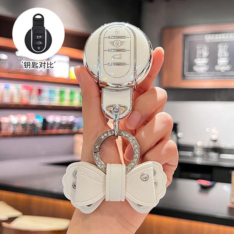 适用宝马mini钥匙套迷你countryman汽车cooper女clubman高档扣壳