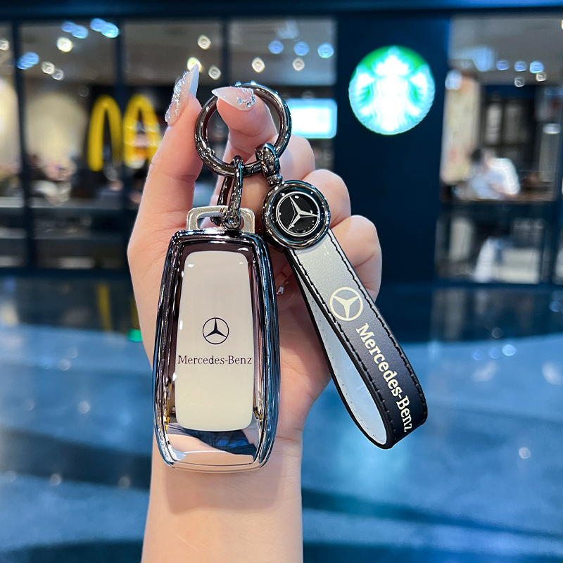 适用2024款奔驰E300L钥匙套GLC300L C260L壳C200车扣S400男e350el