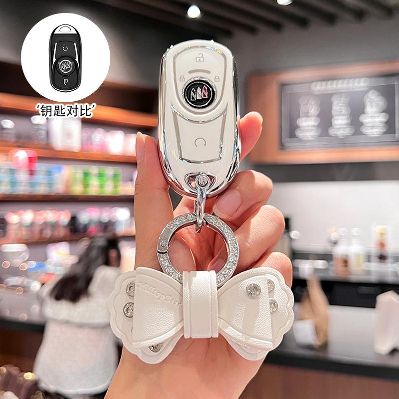 适用别克微蓝6钥匙套昂科拉GX微蓝7汽车壳包装饰扣女VELITE5高档