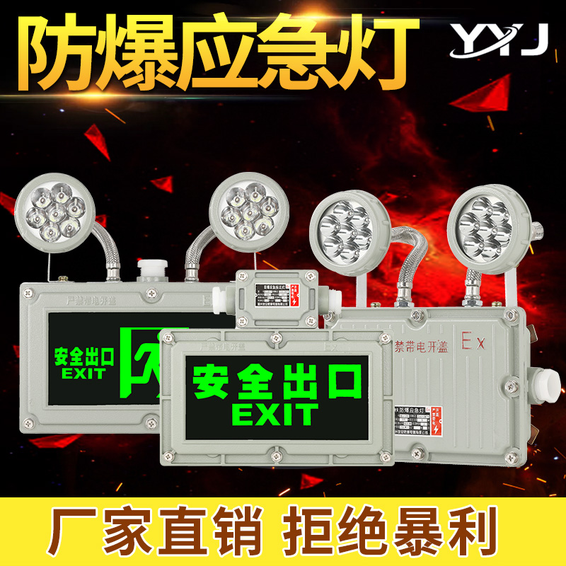 防爆应急灯照明消防led标志疏散牌D双头应急灯E防爆安全出口指示