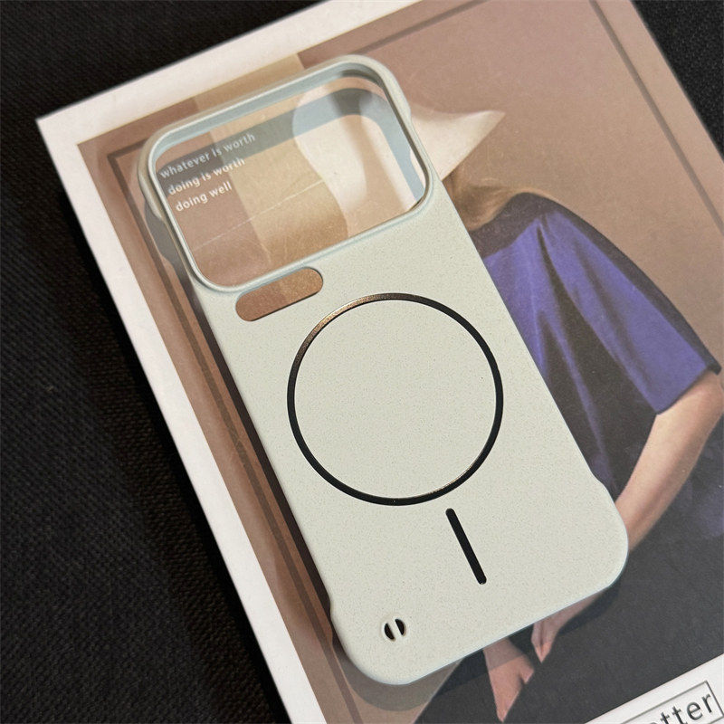 超薄无边框适用小米17promax手机壳新款磨砂白色15ultra精孔14u细圈磁吸13pro时尚岩沙散热por保护套半包硬壳