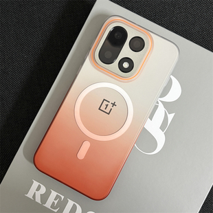 wzxf柔彩渐变橙色适用一加15手机壳1+Ace6新款带磁吸ace5至尊版13t透明磨砂13r硬壳por保护套全包防摔男女款