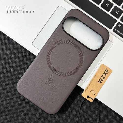 高品质摩卡棕素皮磁吸手机壳适用谷歌pixel11proxl/10pro/9a新款8皮纹轻奢商务XL高级感防摔保护套男女皮质