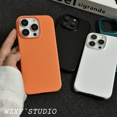 【手感超好】适用华为nova14ultra手机壳新款novo13半包硬壳navo12磨砂por小众高级感12u保护套男潮橙色大孔
