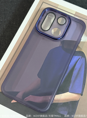 wzxf自带镜头膜适用一加15手机壳新款紫色透明全包防摔1+13t硅胶软壳ace5至尊版ace3pro简约高级感男女保护套