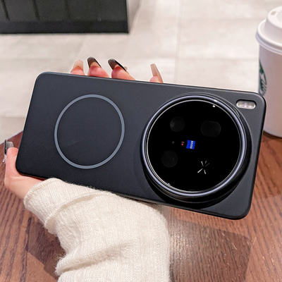 适用vivox200ultra手机壳新款磁吸X200ProMini超薄磨砂x100spro镜头大孔vivo男女轻奢商务简约高级感全包硬壳