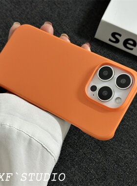 【手感超好】适用华为mate70pro手机壳新款m60pro+半包硬壳mt50马特40磨砂por小众高级感保护套男橙色大孔