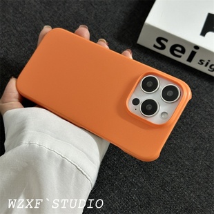 【手感超好】适用华为mate70pro手机壳新款m60pro+半包硬壳mt50马特40磨砂por小众高级感保护套男橙色大孔