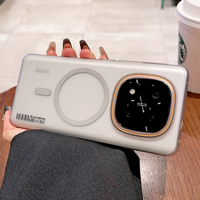 适用红米note15pro+手机壳新款磁吸note14磨砂透明13镜头大孔por肤感12防摔全包男女轻奢高级感硬壳保护套