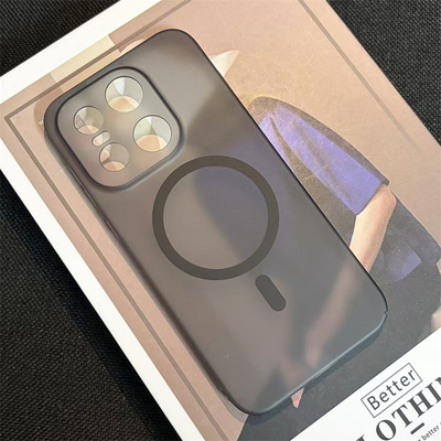 适用一加15手机壳新款13T黑色R透明磨砂1+Ace5pro磁吸硬壳至尊版oneplus12镜头精孔全包男女ace3高级感保护套