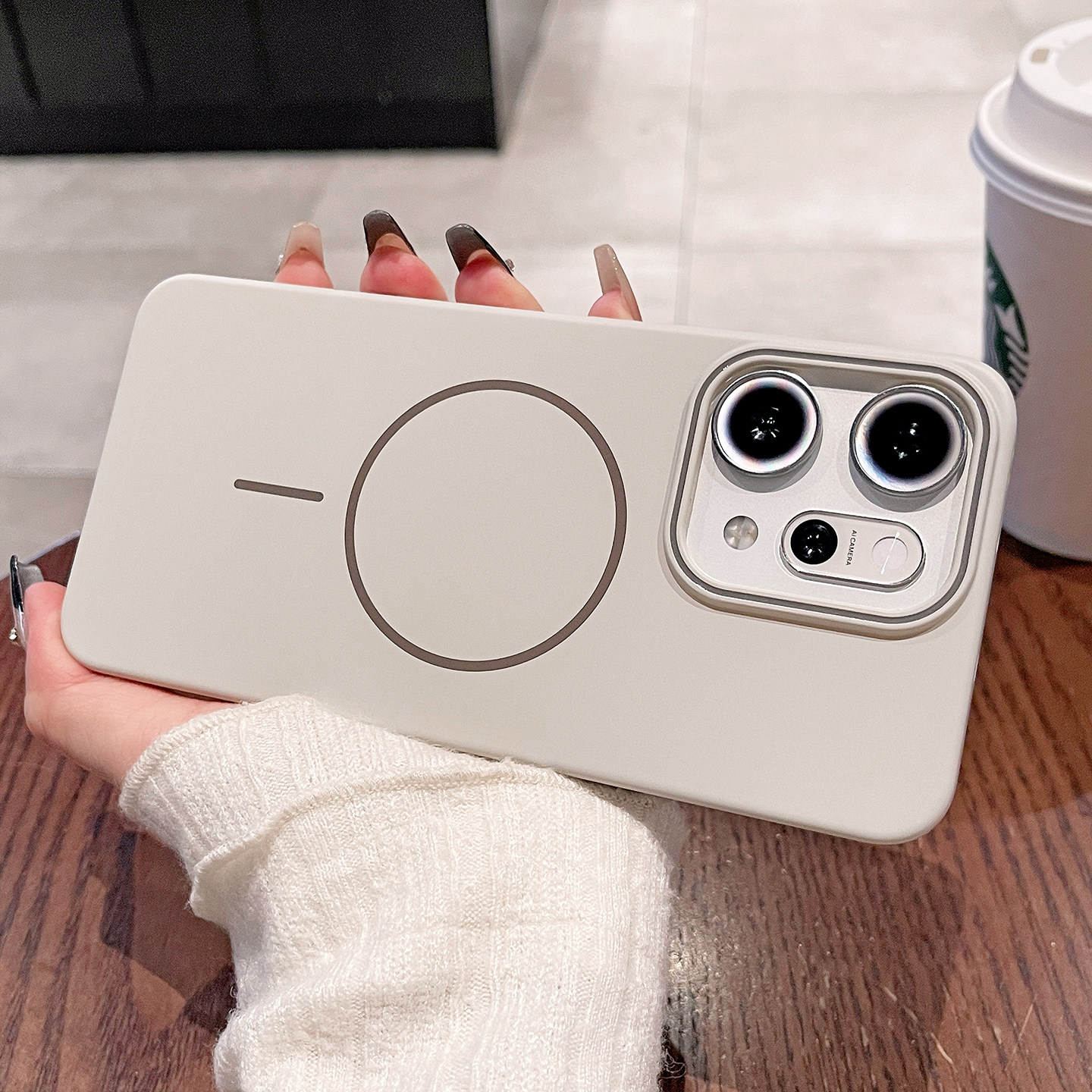 适用opporeno15pro手机壳新款磁吸Reno14超薄磨砂reno13pro镜头大孔男女oppo轻奢商务简约高级感硬壳保护套