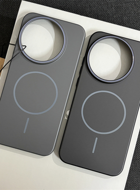 wzxf细圈磁吸适用realme真我GT8Pro手机壳新款黑色gt7pro磨砂肤感高级感商务奢华超薄por硬壳简约保护套男女