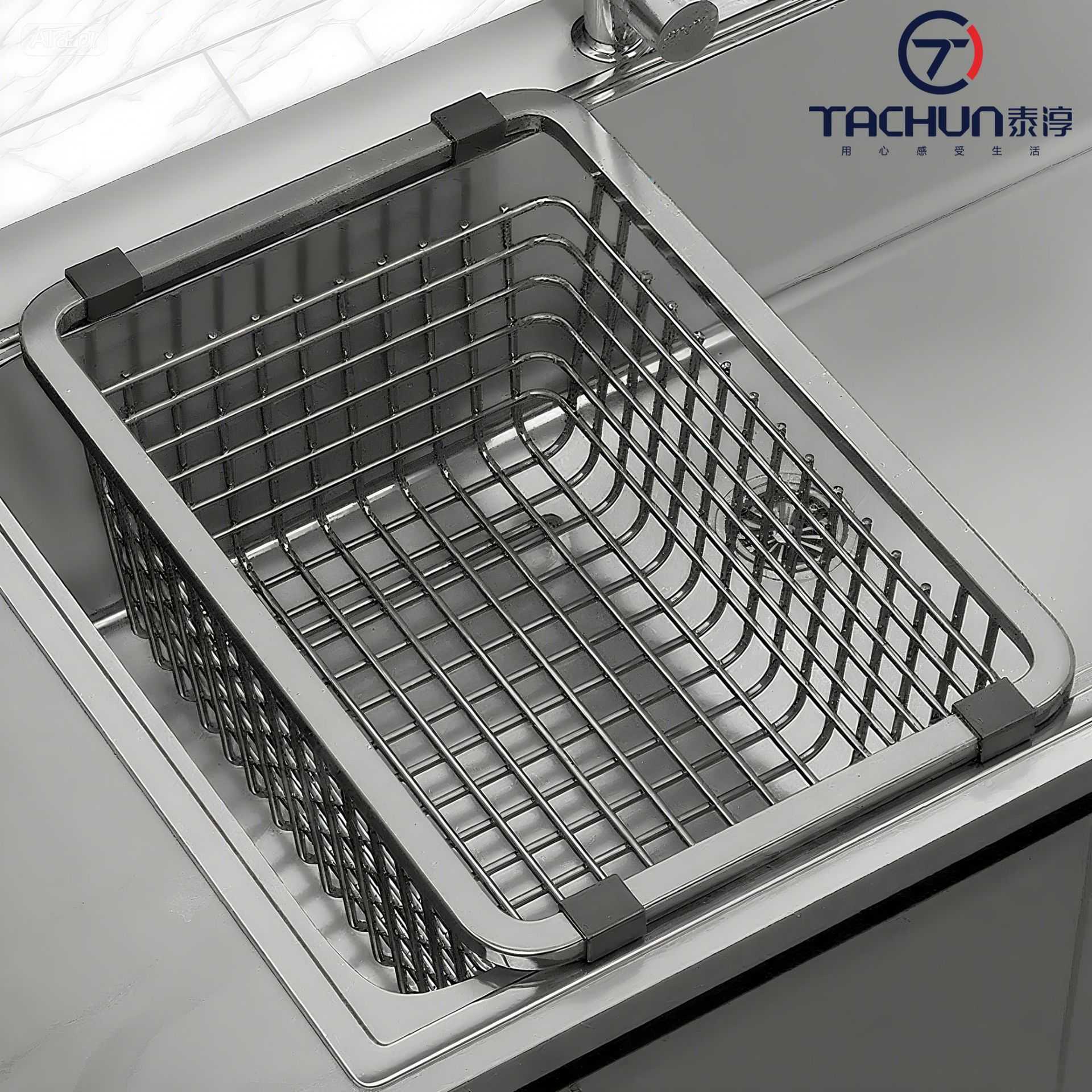 304不锈钢厨房水槽沥水篮洗菜盆碗碟洗碗池滤水置物收纳架单水槽