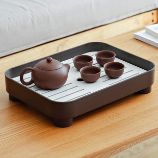 中式 茶几茶台茶具沥水托盘杯子置物架 茶盘2025新款 家用小型储水式