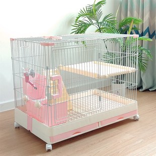 宠v物窝别墅特大号兔用品 兔笼子家用室内自动清粪 荷兰猪豚鼠笼