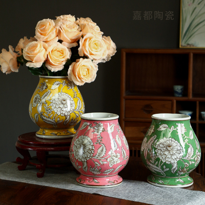 新中式青花瓷花瓶摆件