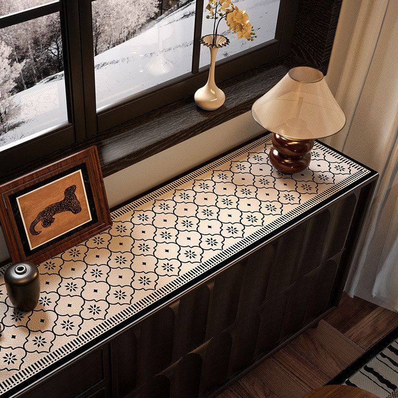 皮革桌垫中古风复古卧室窗边台面垫耐脏防滑家用进门鞋柜台面垫,居家布艺,桌布,淘宝优惠券,粉丝福利购,淘宝优惠卷