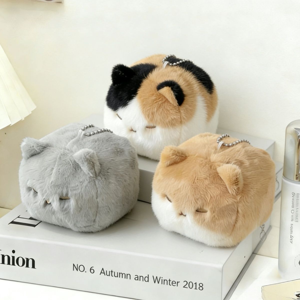 小红书同款软萌咪制霉豆腐挂件猫咪毛绒玩具创意可爱卡通小挂件