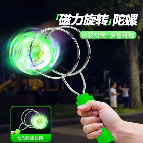 儿童发光手摇磁力轨道魔术