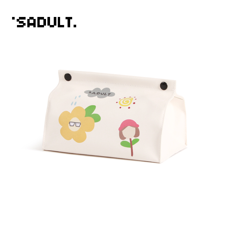 SADULT可爱卡通童趣家用抽取式纸巾盒汽车车载纸巾套抽纸餐巾盒套