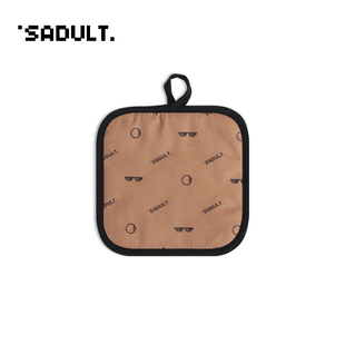 SADULT原创潮牌布艺餐桌餐垫耐高温垫子隔热防烫垫杯汤碗垫砂锅垫
