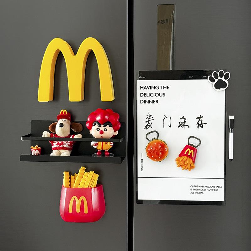 个性创意m灯麦门小新小夜灯DIY留言板冰箱贴磁铁公仔摆件磁性收纳