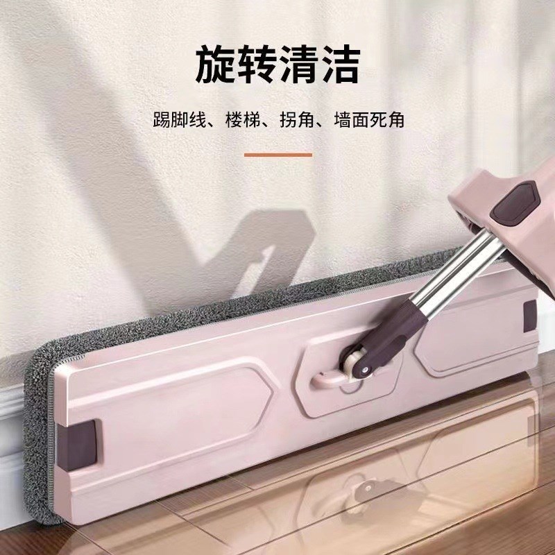 新款免手洗d拖把懒人拖地神器家用平板拖布干湿两用吸水墩布一拖