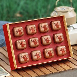 公版礼盒空盒岩茶瓷配焖壶双铁小装茶饼盒可装红茶配手袋