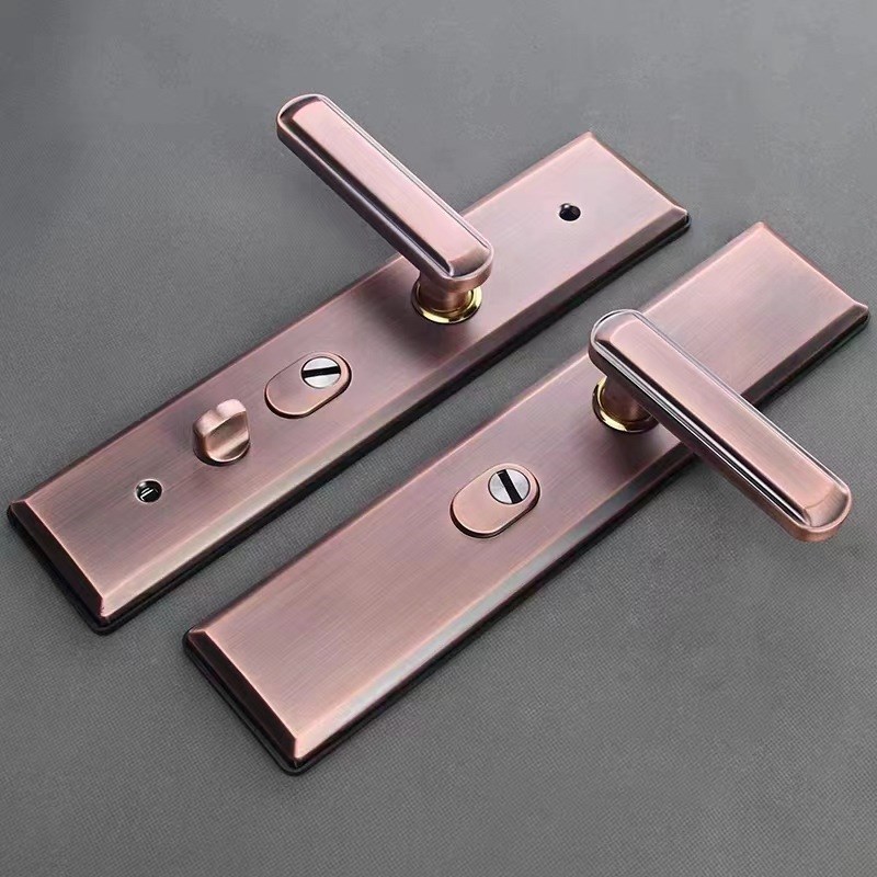 防盗门把手不锈钢防撬拉手家用门锁通用型入户P门锁具老式大门把