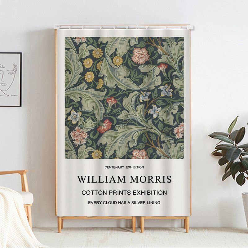 美式衣柜遮挡帘布艺书柜防尘置物架可移动橱柜遮丑衣帽.间滑轨帘