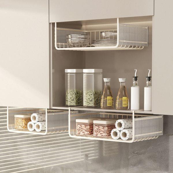厨房挂篮置物架多功能空间神器橱柜下挂架衣柜收纳架书架储物吊篮,厨房/烹饪用具,水槽置物架,淘宝优惠券,粉丝福利购,淘宝优惠卷