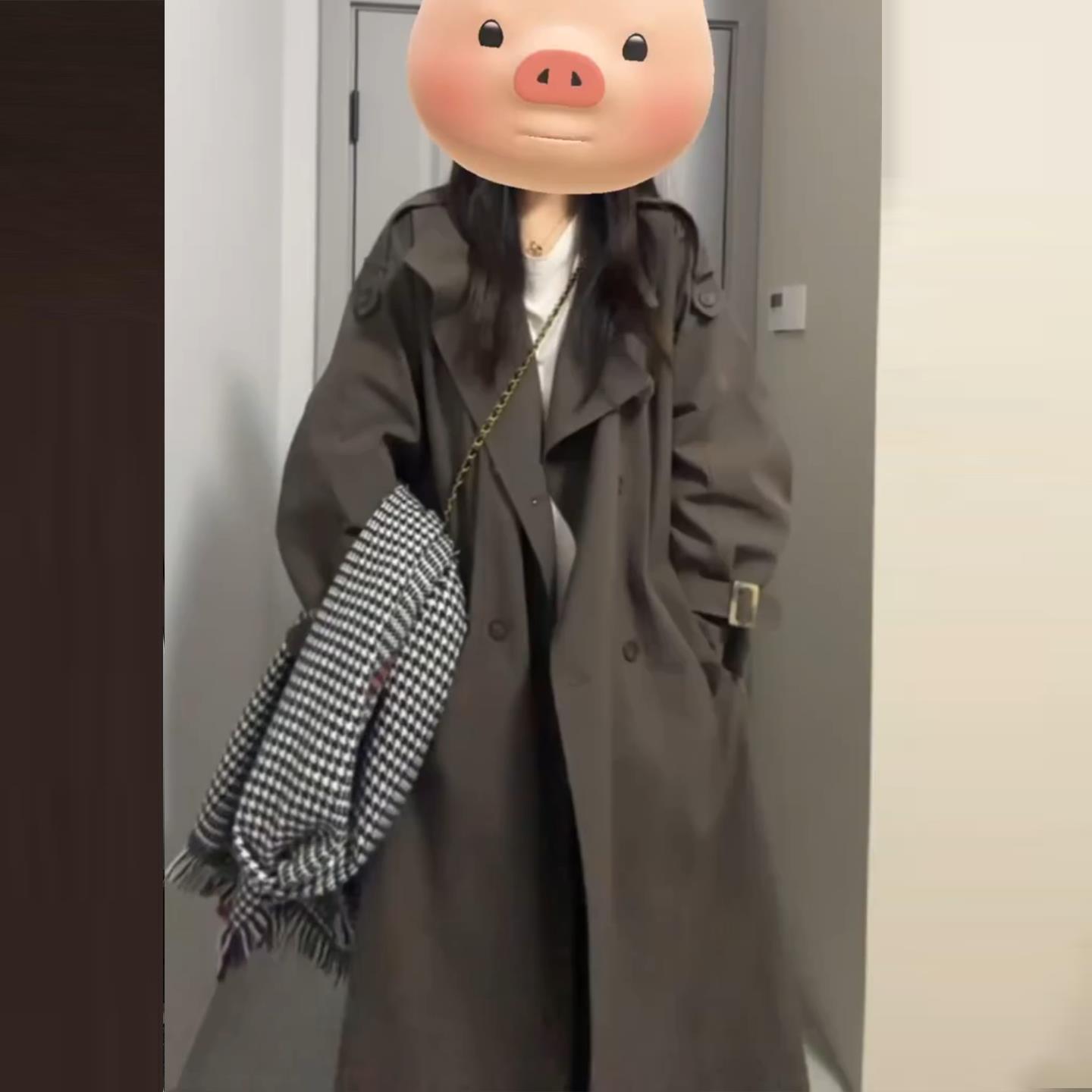 爆款风衣外套女2025新款巨好看的今年流行中长款小个子超火高级感