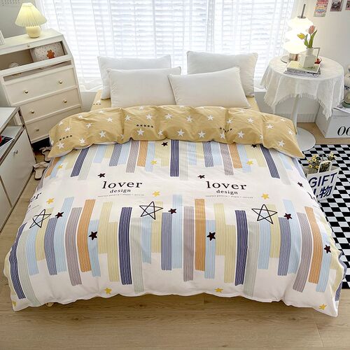 网红ins纯棉被套单件简约学生宿舍150x200x230单人X双人全棉被罩