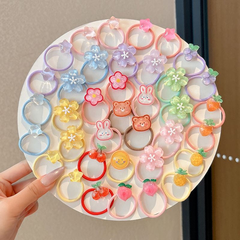 儿童可爱卡通拇指发圈女童宝宝扎小揪揪发绳头饰高弹力不伤发头绳