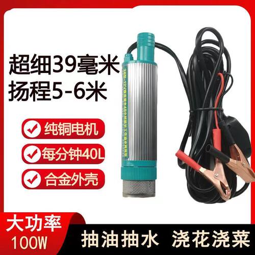 38cm新款电动抽油泵12V24VC加油抽子吸油泵油枪小型加油机抽水泵