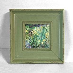 【春禾】多巴胺绿色实木画框做旧B简约定制挂墙相框简约装饰画外