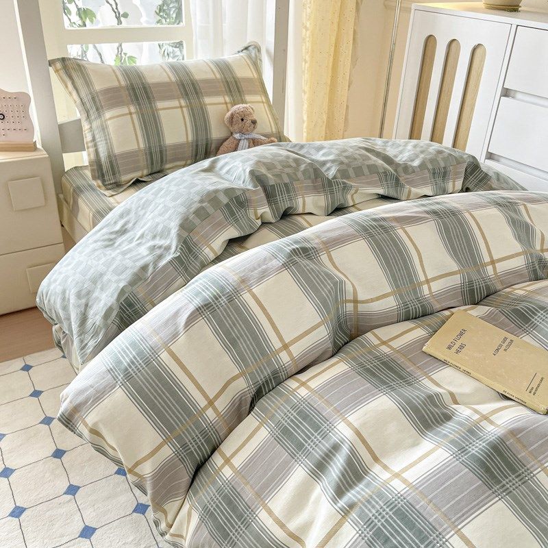 大学生全棉床上三件套床单被套小清新K床褥六件套单人宿舍床品,床上用品,学生床品套件,淘宝优惠券,粉丝福利购,淘宝优惠卷